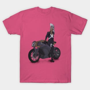 Mohawk Woman On Motorcycle T-Shirt